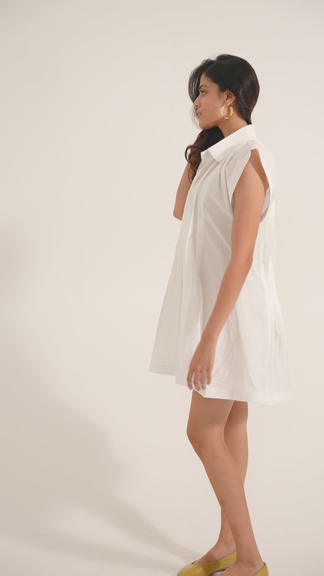 Minimal White Cotton Dress