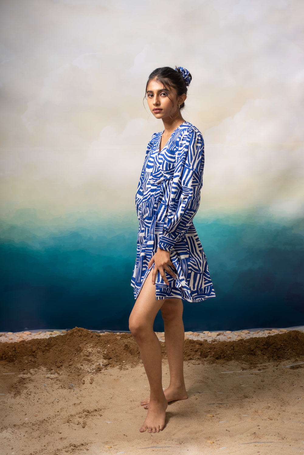Zarf Wrap Around - Cotton Printed Dress | Pincode21