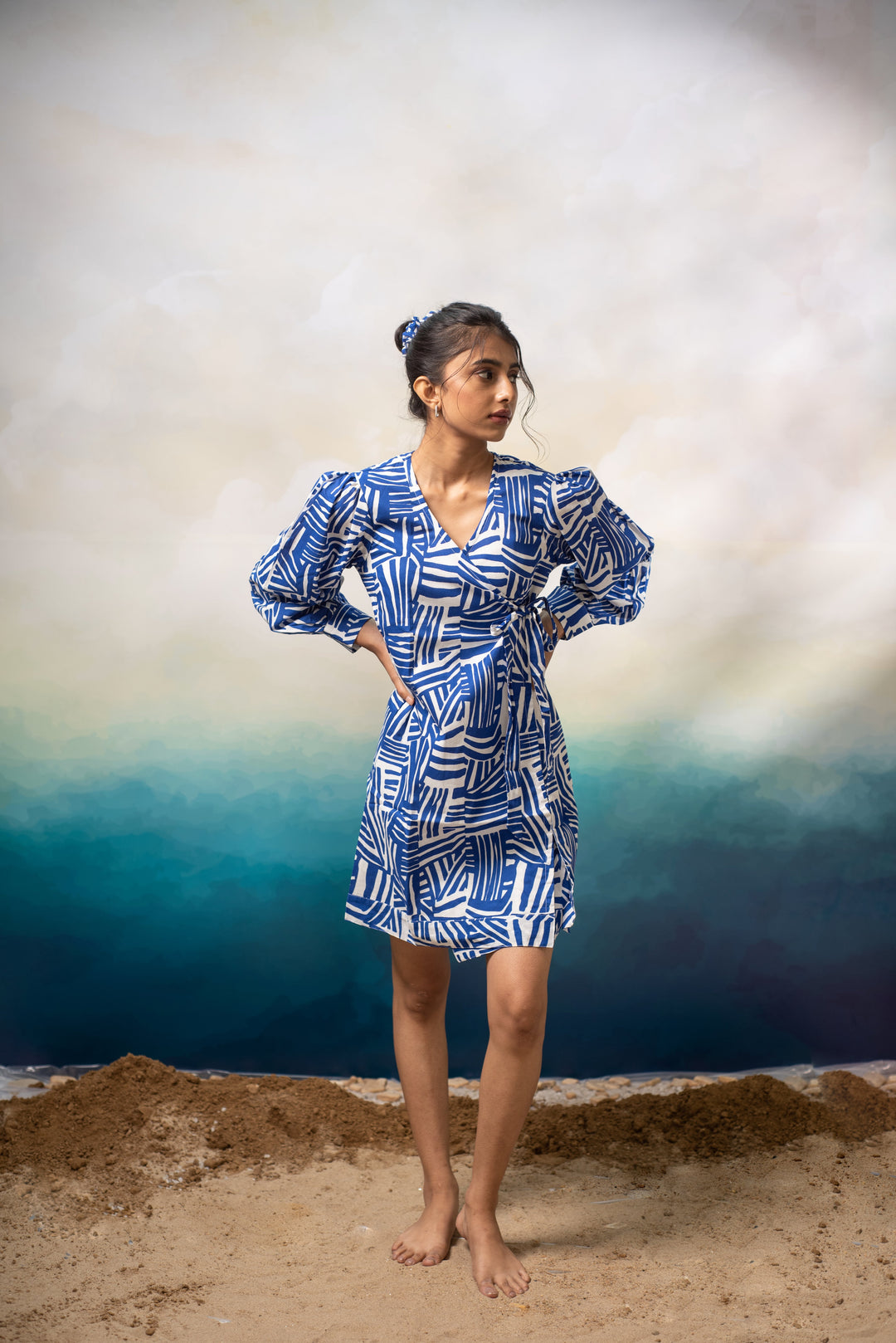 Zarf Wrap Around - Cotton Printed Dress | Pincode21